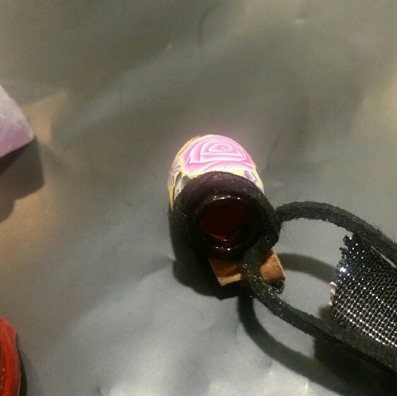 Clay amber mini snuff jar wicca herbal stones last one sniff jar - Picture 7 of 10